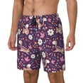 thumbnail image 2 of Balery Cute Squirrel Floral Mens Swim Trunks Swim Shorts for Men Quick Dry Inseam Beach Shorts with Compression Liner Pocket-Large, 2 of 9
