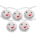 thumbnail image 2 of Northlight Snowman Paper Lantern Christmas Lights - Clear - 8.5' White Wire - 10ct, 2 of 7