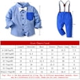thumbnail image 3 of Daqian Boys Dress Shirt and Pants Outfit Set Boys Long Sleeve Suspender Trousers Set Boys Sling Gentleman Clothes formal Dress Suit Clearance Boys Clothes Toddler Boys Suit Set 6-12 Months, 3 of 9