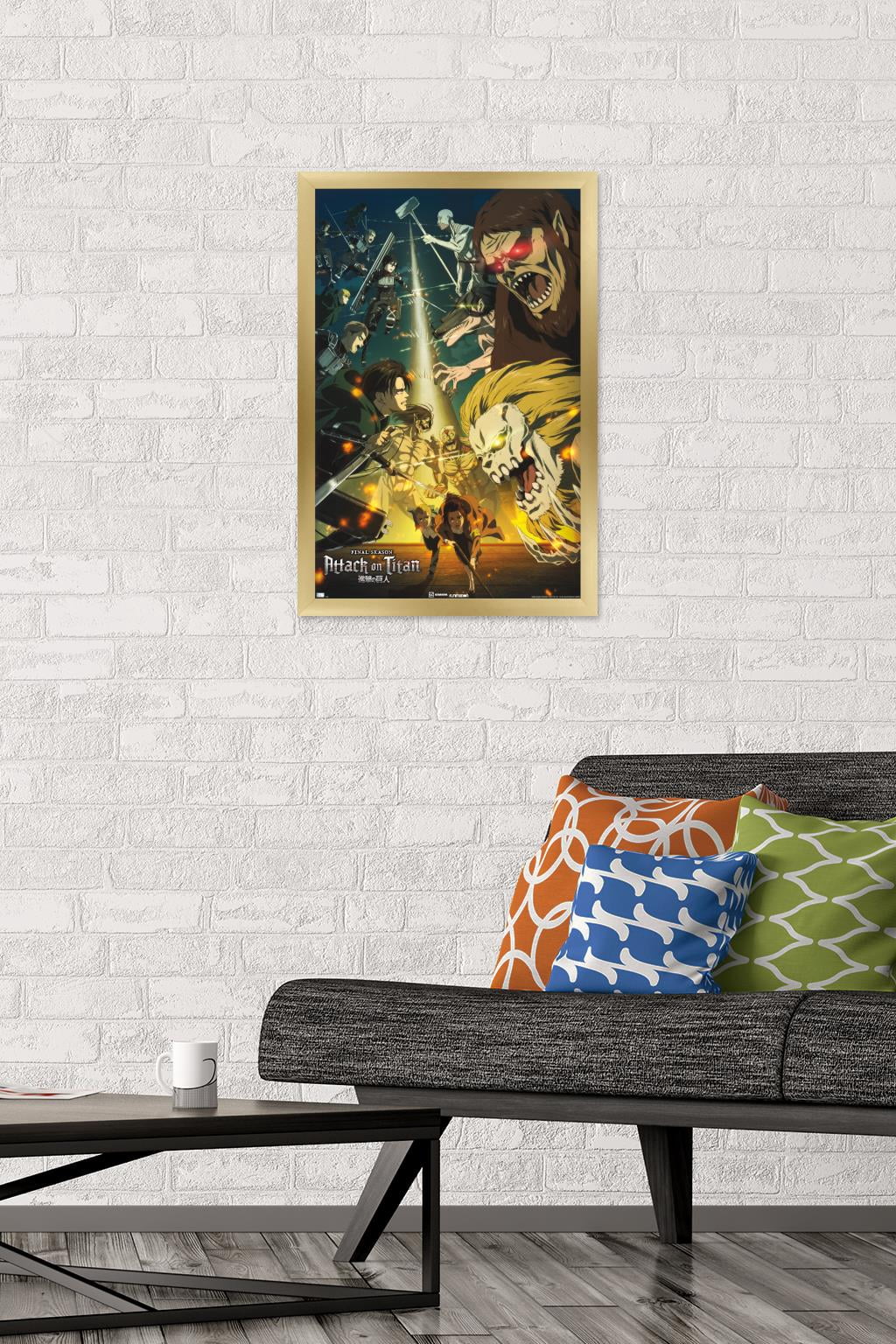 Attack on Titan: Season 4 - Key Visual 3 Wall Poster, 14.725" x 22.375" Framed
