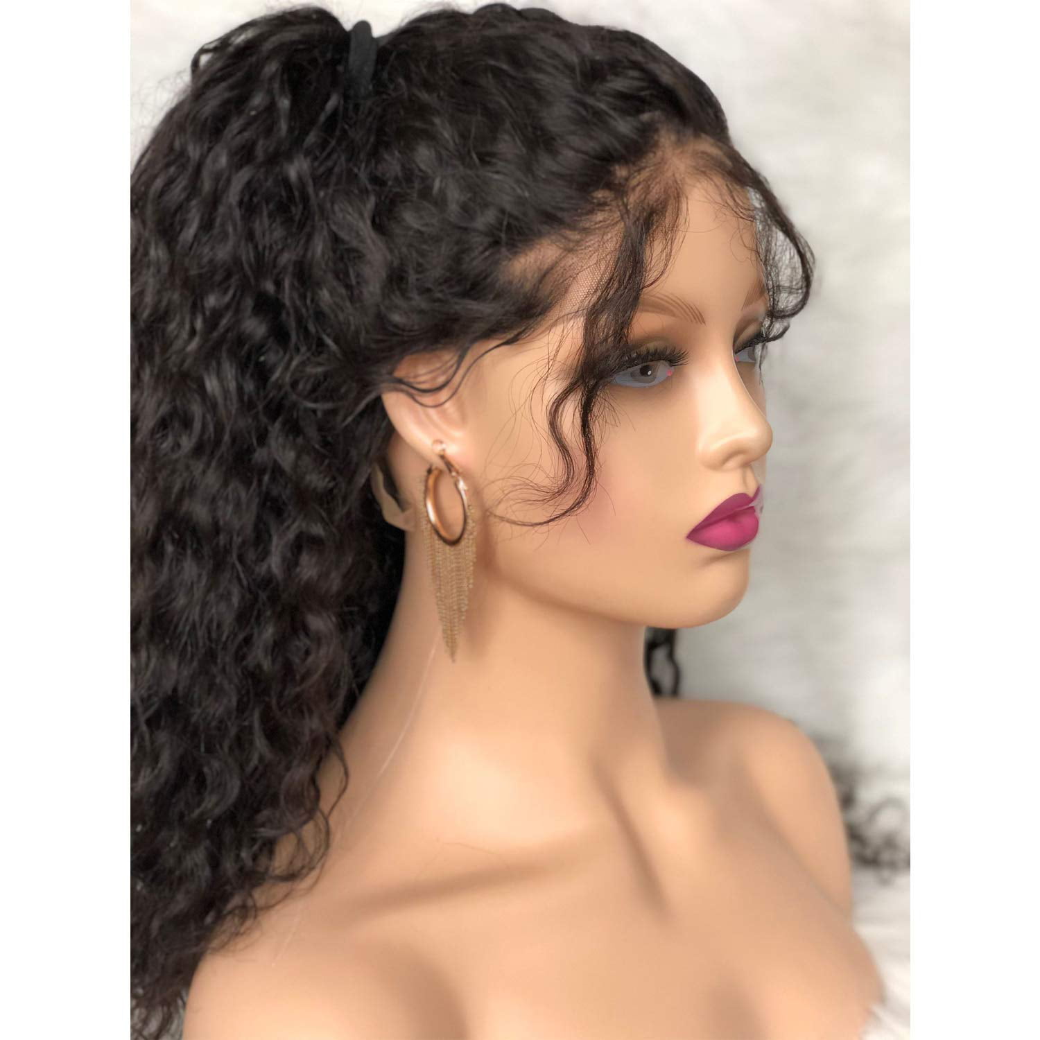 Realistic Female Mannequin Head with Shoulders for Display Hair  Wigs,Hats,Glasses,Headphones,Earrings,Necklace,Jewelry,Durable PVC Women  Manikin Wig Head Stand …