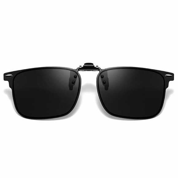 Lentes de Sol Clip-On GLEXAL Cuadrados Negros Polarizados UV400