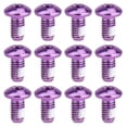 thumbnail image 1 of Soidarity Tornillo de disco de freno de bicicleta, 12 Uds., tornillo de vástago de arcoíris colorido, rosca M5x9mm T25, tornillo Allen, enchufe hexagonal Ciclismo Violeta Soidarity OD000688-04, 1 of 6