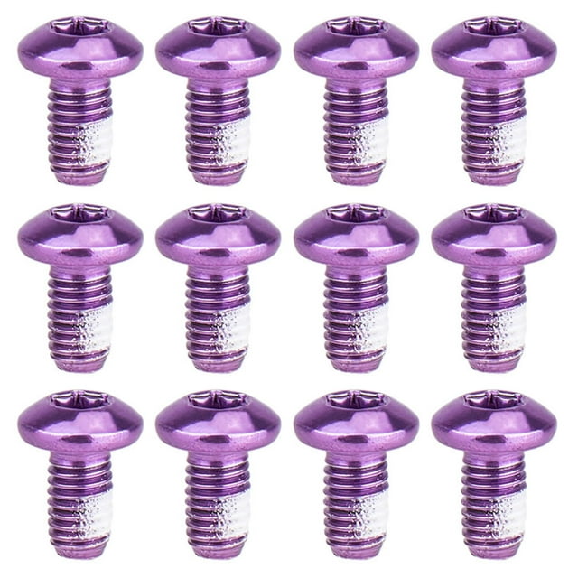 Soidarity Tornillo de disco de freno de bicicleta, 12 Uds., tornillo de vástago de arcoíris colorido, rosca M5x9mm T25, tornillo Allen, enchufe hexagonal Ciclismo Violeta Soidarity OD000688-04