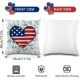 thumbnail image 3 of 4th of July Pillow Covers 18x18 inch Independence Throw Pillow Covers Memorial Day Patriotic Pillow Cases Red Blue America Freedom Heart Decor Cushion for Holiday Home Sofa Couch, 3 of 6