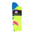 thumbnail image 2 of Light Speed Athletic Crew Socks (Neon Yellow/Electric Blue/Neon Pink, Small), 2 of 2