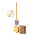 thumbnail image 1 of Cepillo de baño montado en la pared sin perforaciones, cepillo de limpieza de inodoro sin ángulo muerto, cepillo de baño de varilla desmontable para el hogar, 1 of 5