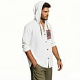 thumbnail image 4 of Neewe Button Down Linen Shirts for Men Casual Long Sleeve Regular Fit Cotton Beach Shirts, 4 of 9