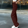 thumbnail image 5 of Kelon Women's Casual Pants, Womens Cotton Pants Wide Leg Dress Pants Women Business Casual High Waisted Work Trousers Pants with Pockets, S, 5 of 8