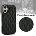 thumbnail image 6 of Mantto Case for iPhone 16 Back Wallet Case, Card Slots Holder RFID Blocking Luxury PU Leather Shockproof Cover, Double Magnetic Buttons Kickstand Case for iPhone 16, Black, 6 of 8