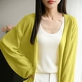 thumbnail image 5 of Ediodpoh Long Cardigan Sweaters for Women V Neck Long Sleeve Knit Cardigan Lightweight Loose Fit Outerwear for Versatile Style Yellow L, 5 of 8
