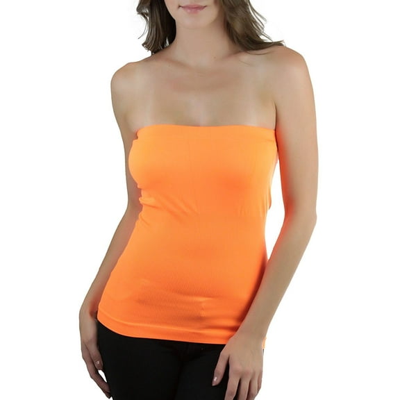 ToBeInStyle Women's Sexy Sleek & Slimming Layering Bandeau Strapless Tube Top