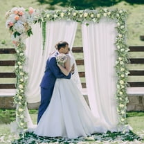 AuroraX 6.6 Ft Flower Garland for Hanging Decoration,Roses Artificial Floral Garland,Artificial Vines,for Wedding,Garden,Wall Decoration