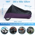 thumbnail image 4 of Unique Bargains 180T Motorcycle Cover Protector Rain Dust UV Proof Black Purple XXL, 4 of 8