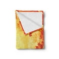 thumbnail image 2 of Fall Soft Flannel Fleece Blanket, Autumn Themed Abstract Grunge Composition with Maple Leaves Aged Effect, Cozy Plush for Indoor and Outdoor Use, 70" x 90", Vermilion Orange Yellow, by Ambesonne, 2 of 5