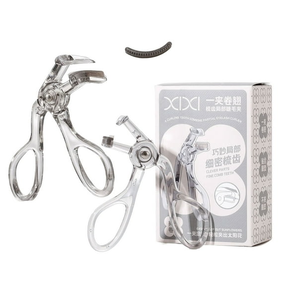 2 Pcs/Set Wide-Angles Lash Curler Partial Eyelash Curler Eyelash Curler with Comb for Makeup Eye Lashes