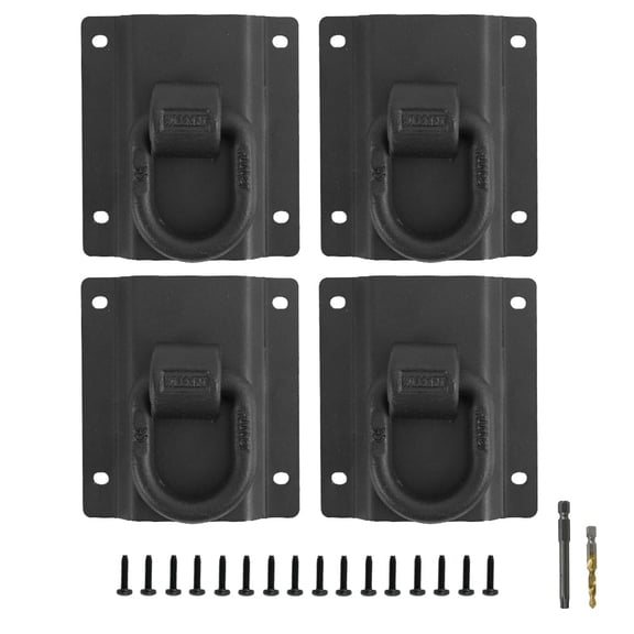 RULLINE Truck Bed Tie Down Anchors 4 Pack, Heavy Duty Cargo Tie Downs Compatible with Ford F-150 2015-2025, F-250 F-350 Super Duty & Raptor 2017-2026, Replacement for FL3Z-99000A64-B FL3Z-9928408-AB