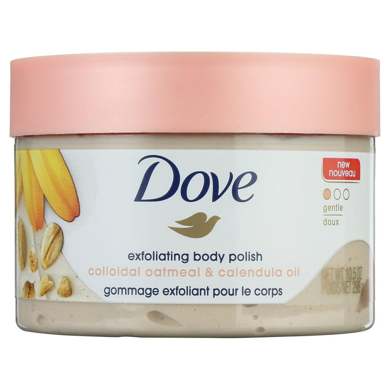 Dove Gentle Exfoliating Body Polish, Skin Care with Colloidal