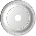 thumbnail image 5 of Ekena Millwork 19"OD x 3 1/2"ID x 1 1/2"P Traditional Thermoformed PVC Ceiling Medallion (Fits Canopies up to 11 1/2"), UltraCover Satin Blossom White, 5 of 10