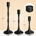 thumbnail image 4 of WUYVCG 2025 on Sale Clearance Candle Holders Taper Candlestick Holder Metal Candelabra for Wedding Dining Home Decorative Black Set Of 3, 4 of 7