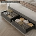 thumbnail image 6 of Fastroby King Upholstered Bed Frame with LED Headboard & Storage Drawer, No Box Spring Required, 6 of 11