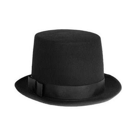 Mens Tuxedo Victorian Steampunk Black Costume Top Hat Deluxe Felt High Crown Hat