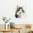 thumbnail image 3 of PIKWEEK Watercolor Animal Wall Art Posters for Nursery Decor Cute Cat Canvas Print Picture Modern Abstract Paintings Artworks for Boys Girls Bedroom Decoration, 3 of 5
