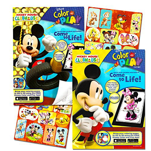 Mickey Mouse Clubhouse Coloring Book Set 2 Books Mickey Mouse And Minnie Mouse Walmart Com Walmart Com