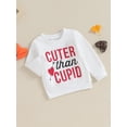 thumbnail image 3 of Suealasg Toddler Girls Boys Spring Sweatshirts Baby Valentine's Day Clothes Long Sleeve Crewneck Letter Print Pullover Tops 6M 1T 2T 3T  Casual Fall Clothes for Kids Girls Boys, 3 of 8