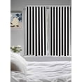 thumbnail image 4 of Living Room Curtains 72 Inches length, Black Striped Window Treatment Curtain Drapes, Modern Farmhouse Black White Stripes Light Filtering Drapes for Bedroom Laundry Room, 52"x72", 2 Panels, 4 of 7