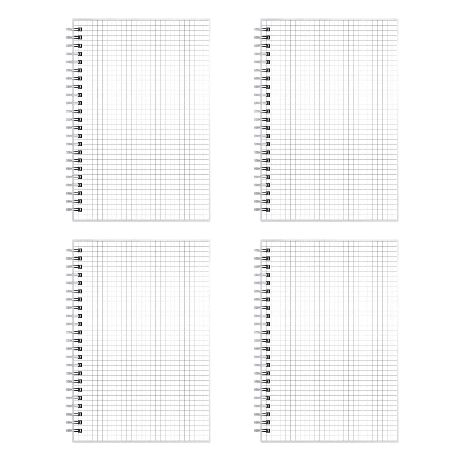 YiFudd Graph Paper Notebooks Thick Wirebound Journals A5 4 Pack for Office Writing and Math Notes
