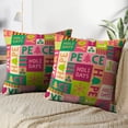thumbnail image 3 of LALILO Throw Pillow Covers Cute And Christmas Art Backdrop Bell Cushion Cover 18" x 18", 2 Pack, 3 of 6
