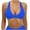 Blue, variant on ZyeKqe Deep V Neck Sport Bras for Women Cirss Cross Back Yoga Bras Low Coverage Wireless Workout Bras