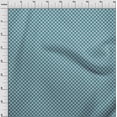 thumbnail image 4 of oneOone Polyester Spandex Teal Blue Fabric Check Craft Projects Decor Fabric Printed By The Yard 56 Inch Wide, 4 of 4