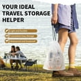 thumbnail image 3 of Visland 10 Pcs Translucent Storage Bag Wear Resistant Dustproof Portable Reusable Drawstring Design Travel Essentials Shoe Storage Bag, 3 of 8