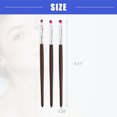 thumbnail image 4 of Vocoste 3 Pcs Makeup Brush Set Lip Makeup Brush Wooden Handle Brush Lip Brush Professional Makeup Tool, 4 of 7