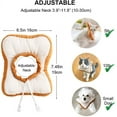 thumbnail image 2 of Adjustable Cat E-Collar, Cute Toast Neck Cone After Surgery, Wound Healing Protective Cone Bread Surgery Recovery Elizabethan Collars, Soft Edge For Kitten And Cats, 2 of 5