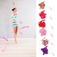 thumbnail image 4 of Aoanydony 2 Meters Ribbon Wands Party Favors Rainbow Training Portable Party Bag Stuffers Gymnastics Dance Streamers Kids Pink, 4 of 6