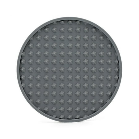 

Coasters for Drinks Soft Silicone Round Cup Mat Dual-Sided Drink Coasters Gray