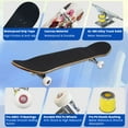 thumbnail image 2 of Complete Skateboards for Beginners,7 Layer Canadian Maple Double Kick Deck,31''Pro Cruiser Human Skate Board, 2 of 5
