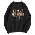 thumbnail image 6 of Christmas Horse Sweatshirts for Women 2025 Long Sleeve Crewneck Horses Graphic Sweatshirt for Horse Lovers Pullover Tops, 6 of 8
