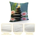 thumbnail image 4 of GOSMITH Zen Stones Pillow Covers,Outdoor Bamboo Lotus Flower Throw Cushion Covers for Couch Sofa Bed,Quiet Contemplation Cultivation Room Decor Cushion Cases for Kids Adults, 4 of 5