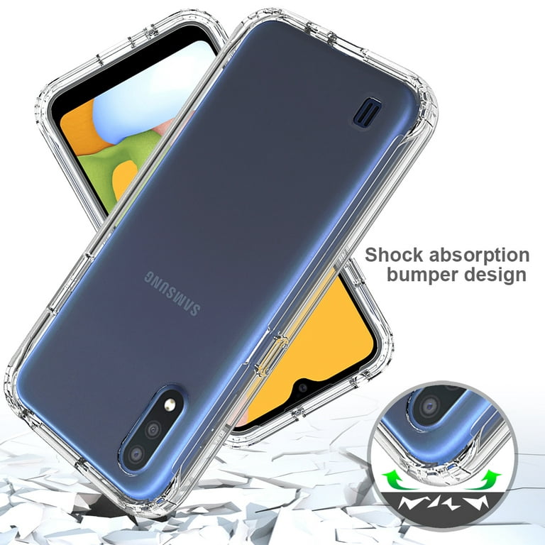 Samsung Galaxy A01 Case, KAESAR Full-Body Rugged Ultra Transparency Hybrid  Protective Case With Built-in Screen Protector for Samsung Galaxy A01  (Purple) 