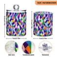 thumbnail image 5 of Yayeee 4 Pack Qtip Holder Bathroom Cotton Swab Canister with Lid Clear Dispenser Set, Green Wavy Plaid, 5 of 6