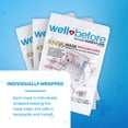 thumbnail image 4 of WellBefore KN95 Disposable 5Ply Face Masks, Pack of 10, Large, White, Individually Wrapped, Adjustable Ear Loops, 4 of 5