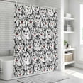 thumbnail image 5 of Funny Cat Shower Curtain, Waterproof Shower Curtains for Bathroom, Abstract Cartoon Cute Animals Printed Washable Fabric Bathtub Curtain Set Bath Decor with 12 Hooks Long 72"x84", 5 of 6