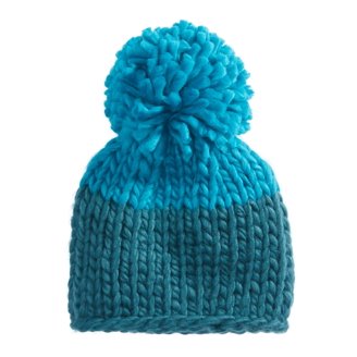 Free People Cozy Up Colorblock Pom Beanie Turquoise/Sea Free People Cozy Up Color Block Pompom Beanie – Showroom56 main image 4