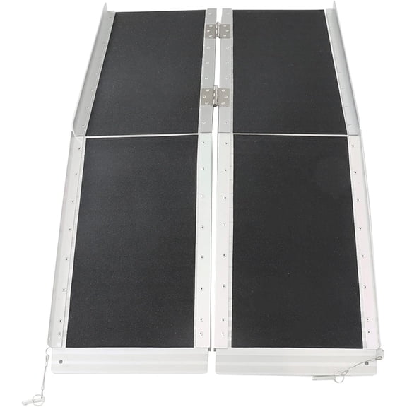 SHZAITOR 1Pcs 600 LBS Capacity Foldable Load-Bearing Aluminum Loading Ramp Motorcycle Ramp for Lightweight ATV UTV, Dirt Bikes, Tractors, Town Motors, Snow Blowers Pickup, etc