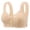 01 Beige, variant on Krdevn Women's Plus Size Front-Closure Wireless Bra Wide Strap Comfort Support Everyday Bra,40