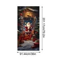 thumbnail image 3 of Sahpxhe Christmas Door Cover with Snowflower Pattern, Delicate Beautiful Christmas Front Door Cover for Christmas Decorations Or Party Decoration 79.2×36Inch Multicolor, 3 of 9